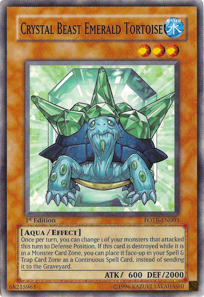 Crystal Beast Emerald Tortoise [FOTB-EN003] Common Online